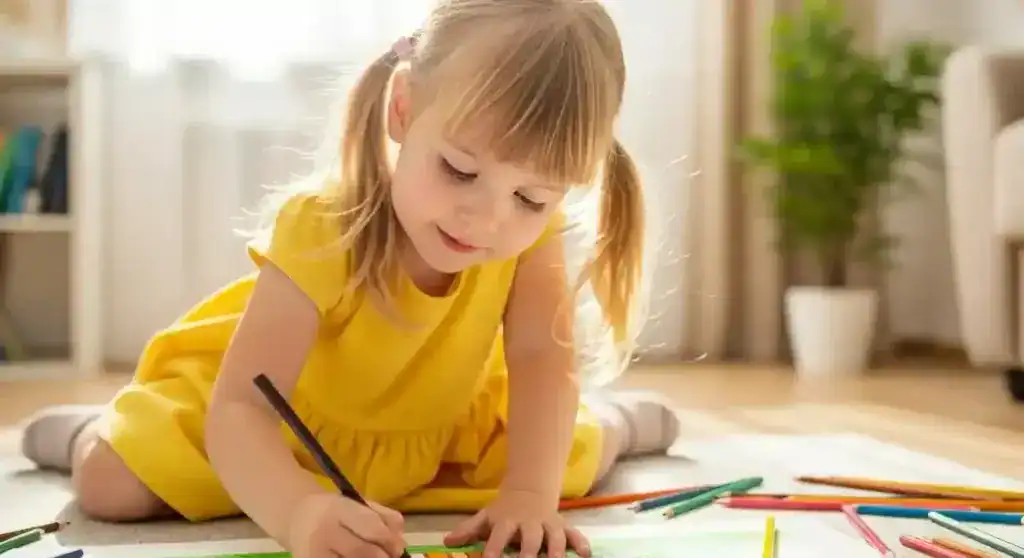 girl being tutored for the 4 plus