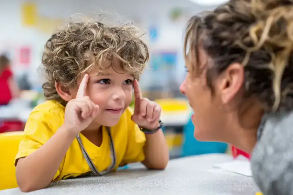 boy being tutored