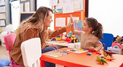 4 Plus Intensive Course with girl and teacher